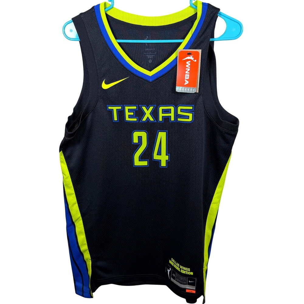 Nike WNBA Dallas Wings Arike Ogunbowale 24 Rebel Edition Jersey DR7459-010 L